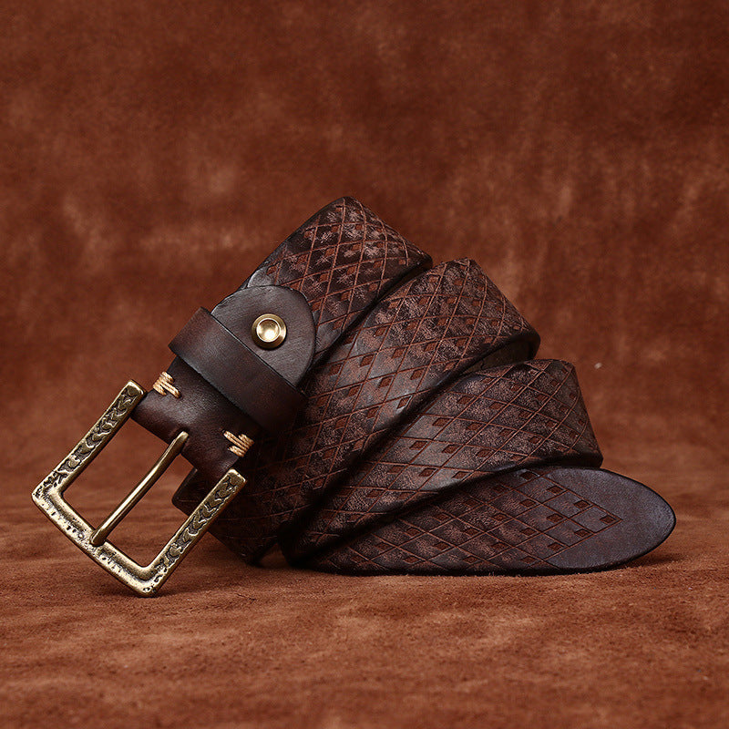 The Ashford Original Diamond Carved Men's Belt