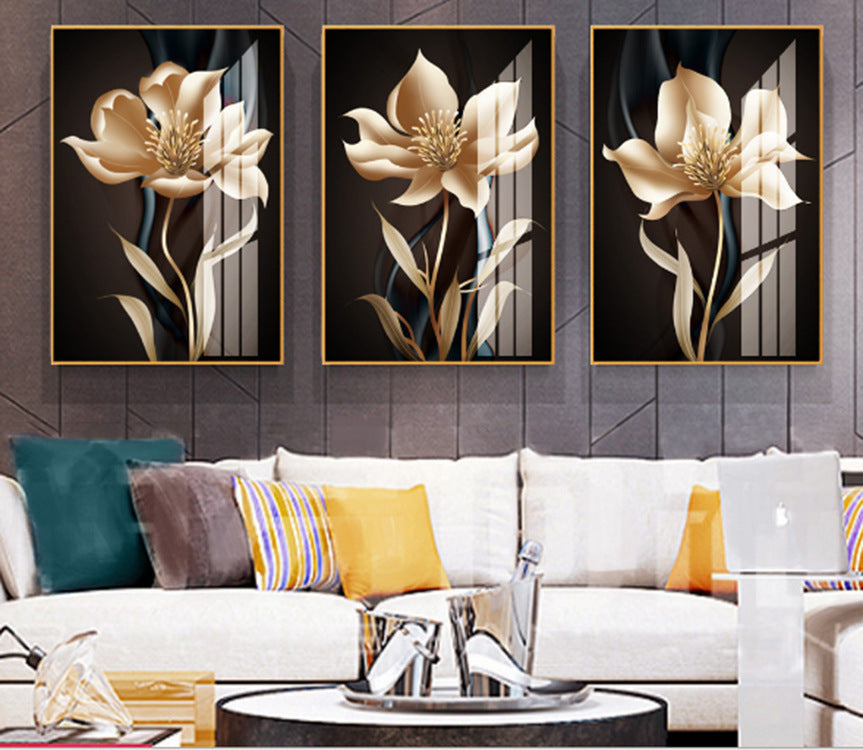 Golden Bloom Canvas