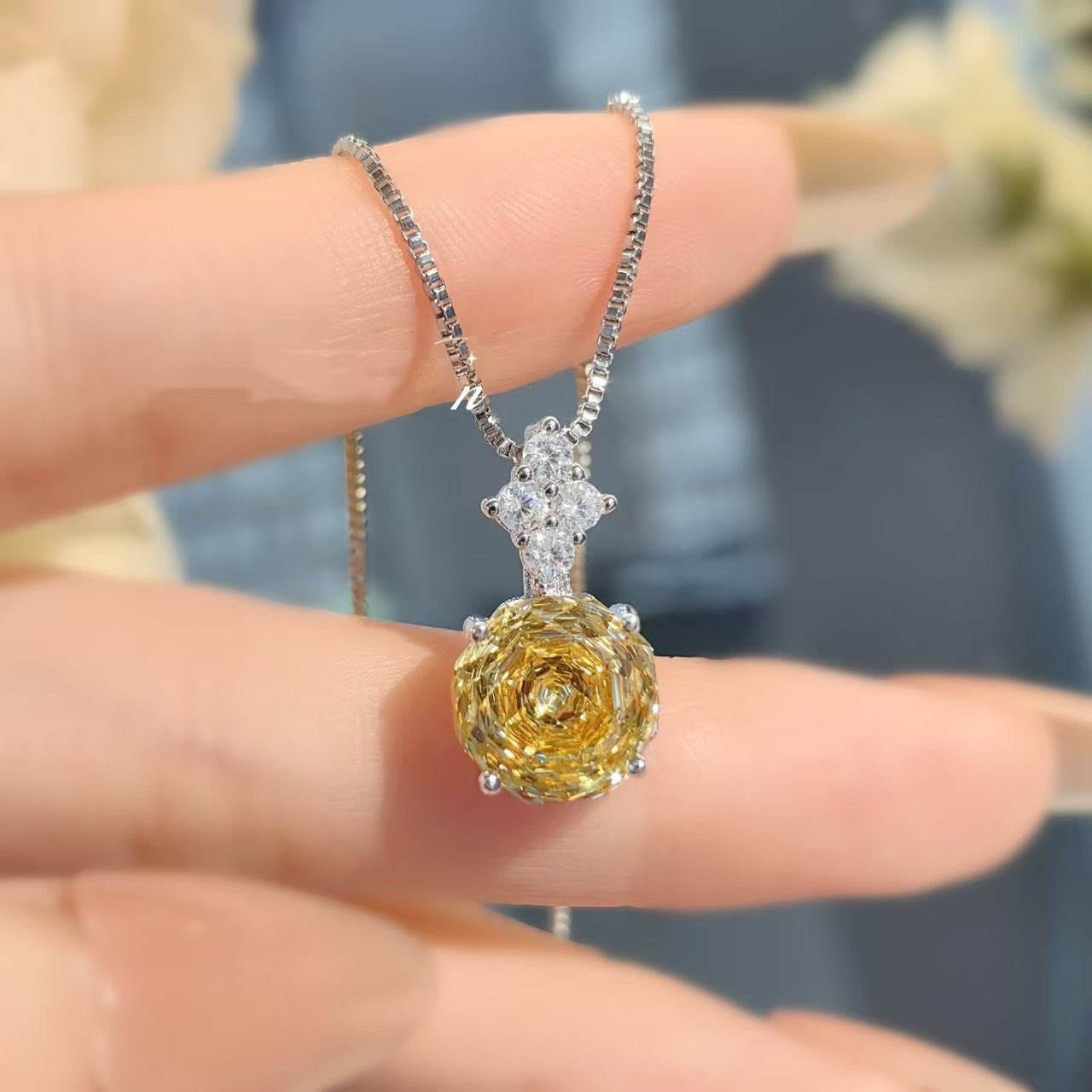 Eternal Blossom Moissanite Diamond Necklace set