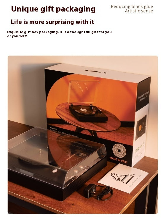 Vinyl Record Player Retro Bluetooth Audio Integrated Old-fashioned Phonograph Disc Piezoelectric