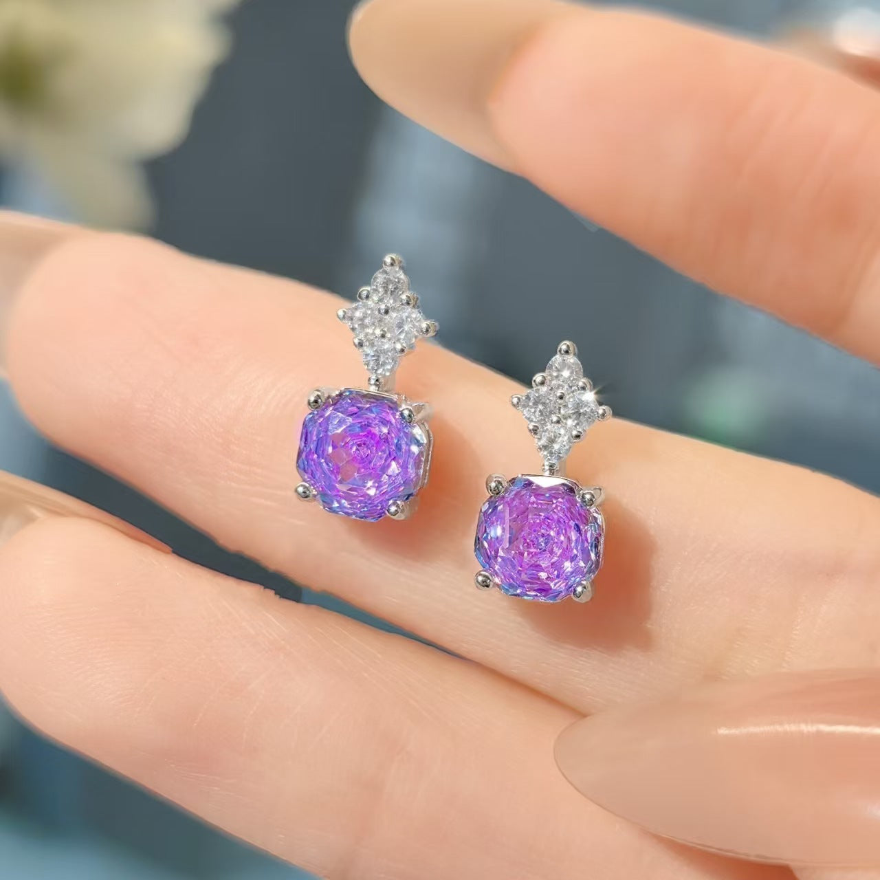 Eternal Blossom Moissanite Diamond Necklace set
