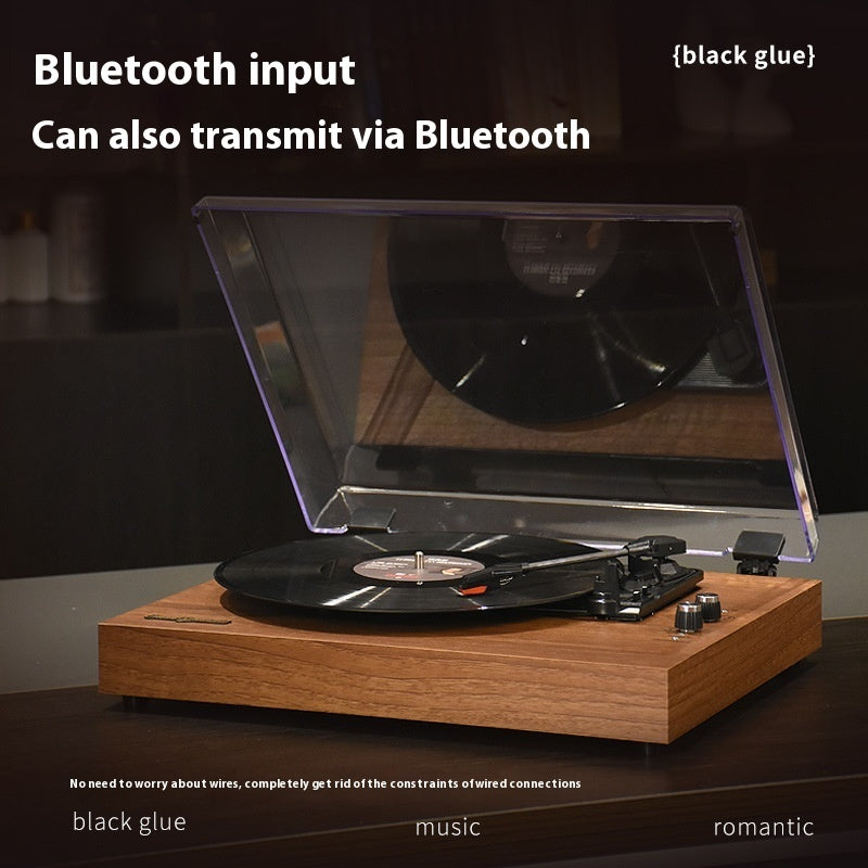 Vinyl Record Player Retro Bluetooth Audio Integrated Old-fashioned Phonograph Disc Piezoelectric
