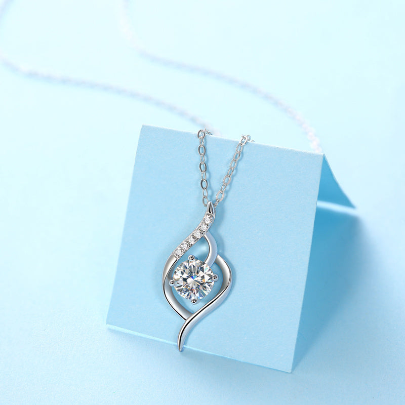 Amour Moissanite Diamond Pendant Necklace