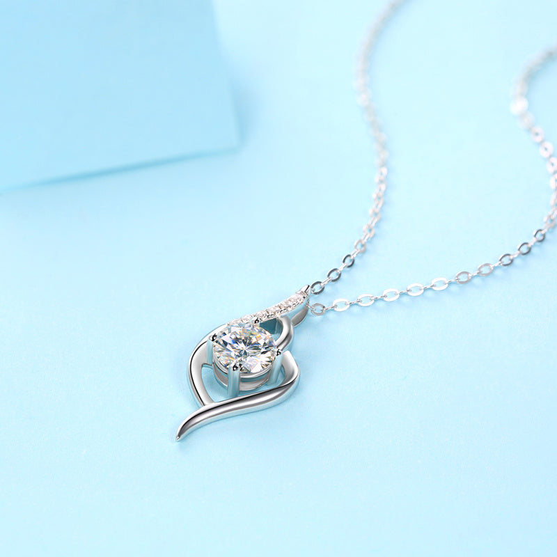 Amour Moissanite Diamond Pendant Necklace