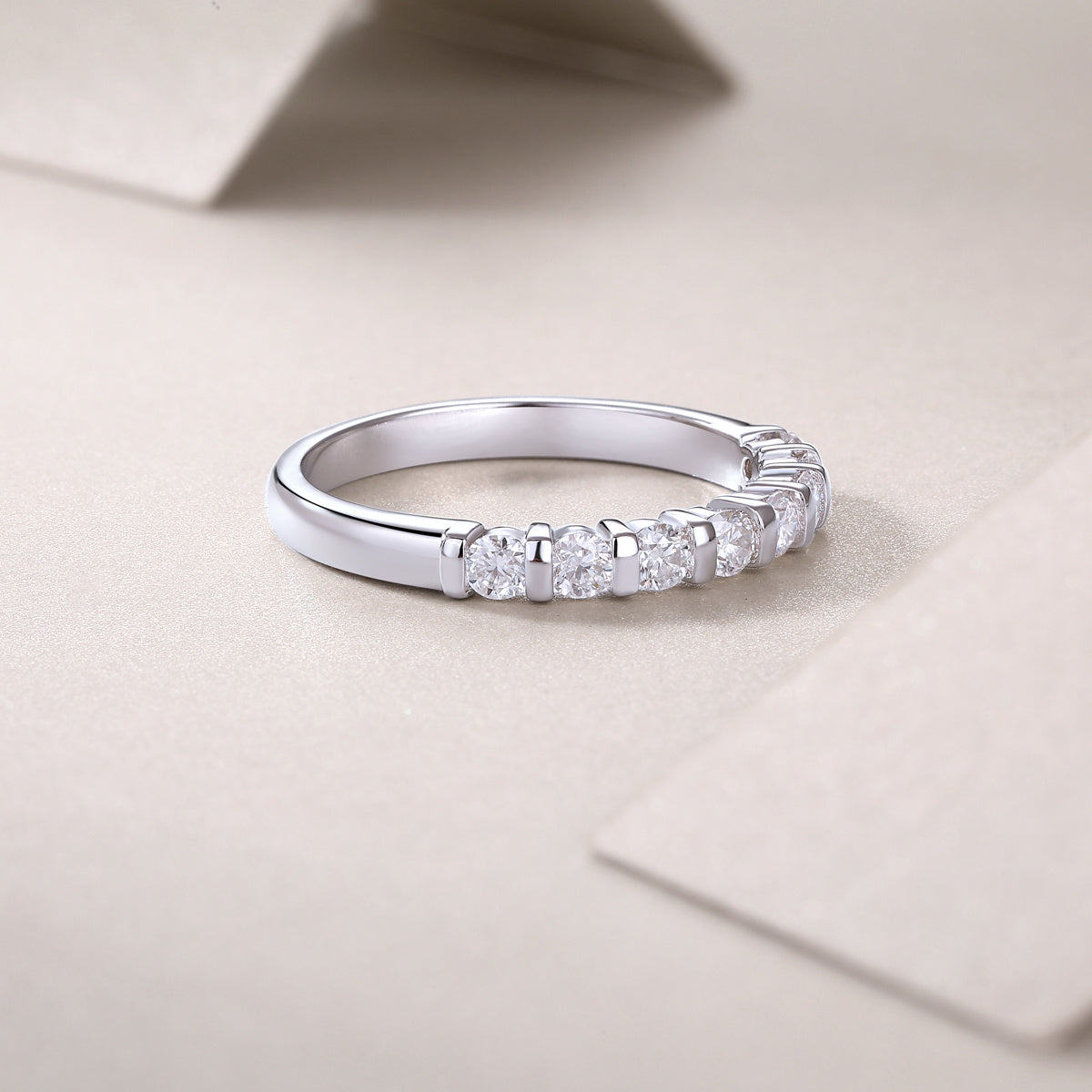 Aurelia Moissanite Diamond Silver Ring