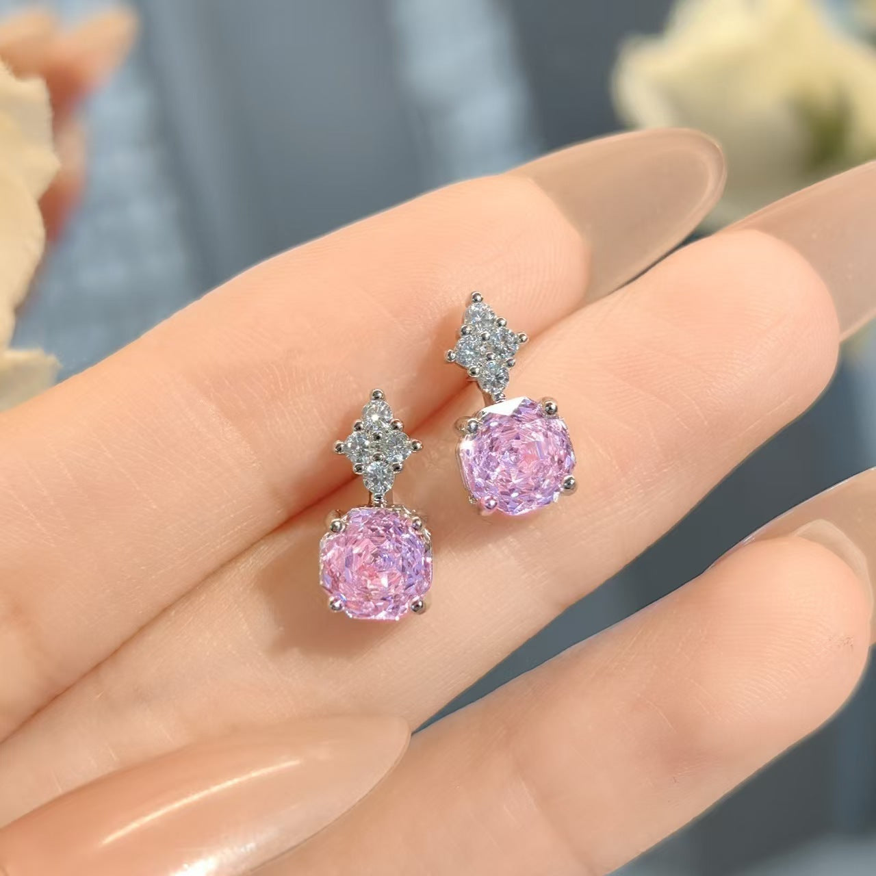 Eternal Blossom Moissanite Diamond Necklace set