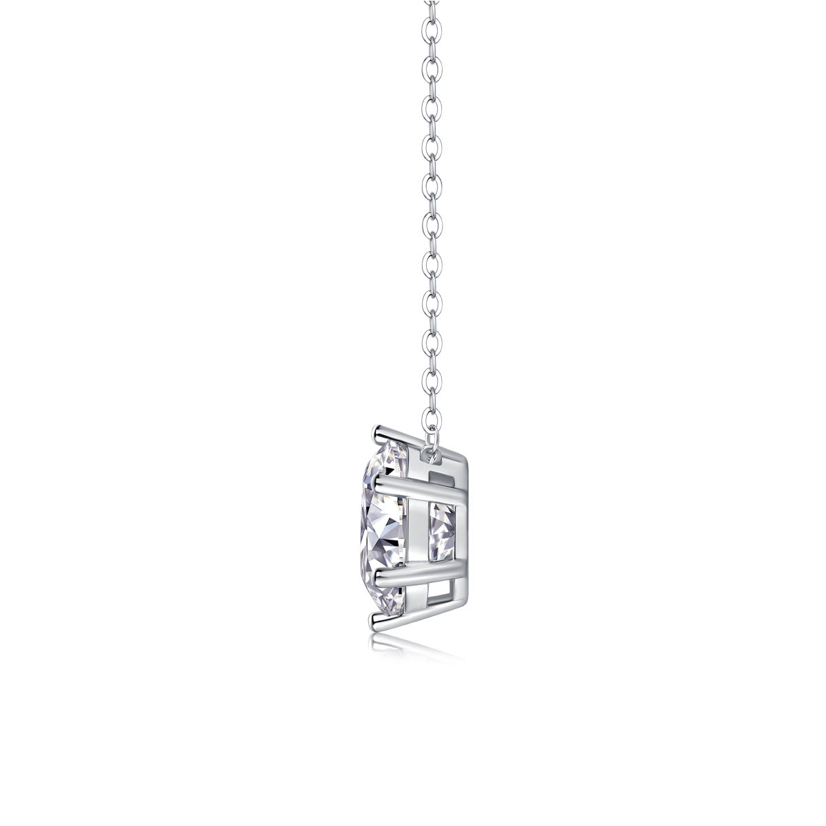 Afternoon Rose Moissanite Diamond Necklace