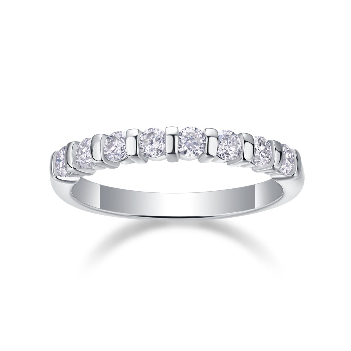 Aurelia Moissanite Diamond Silver Ring