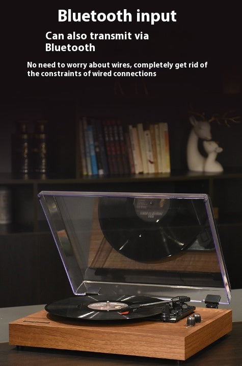 Vinyl Record Player Retro Bluetooth Audio Integrated Old-fashioned Phonograph Disc Piezoelectric