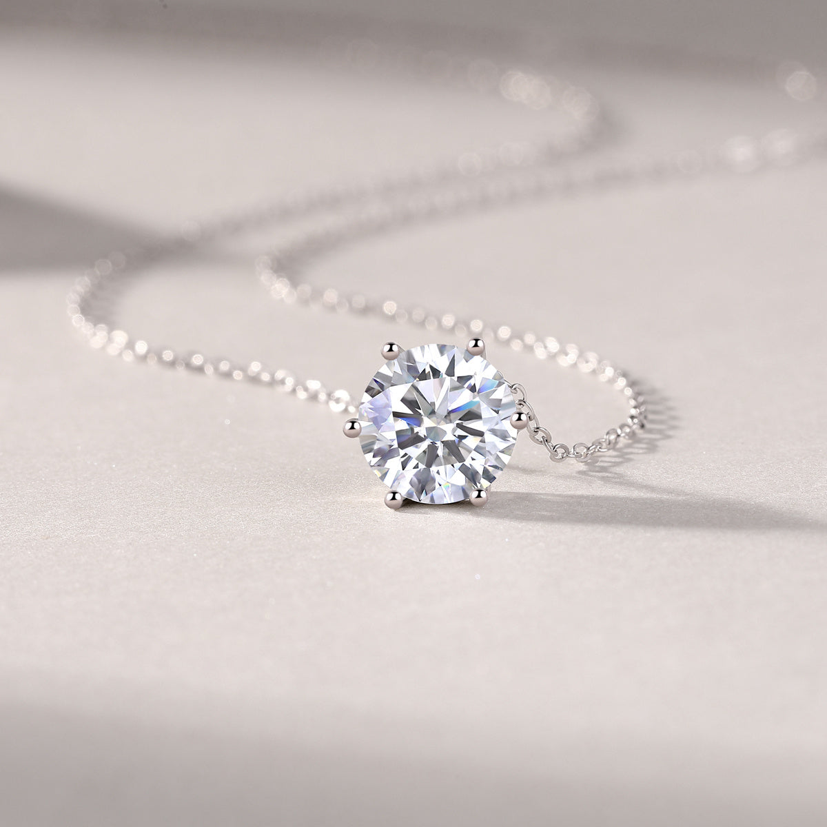 Afternoon Rose Moissanite Diamond Necklace