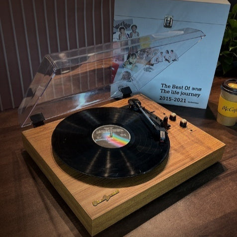 Vinyl Record Player Retro Bluetooth Audio Integrated Old-fashioned Phonograph Disc Piezoelectric