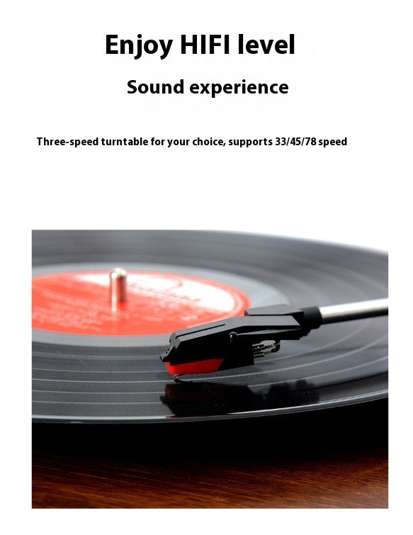 Vinyl Record Player Retro Bluetooth Audio Integrated Old-fashioned Phonograph Disc Piezoelectric