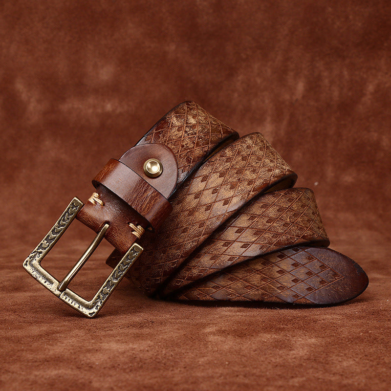 The Ashford Original Diamond Carved Men's Belt