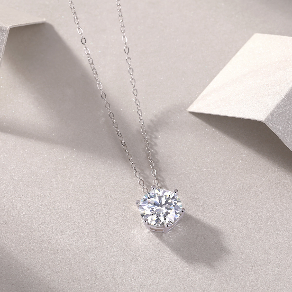 Afternoon Rose Moissanite Diamond Necklace