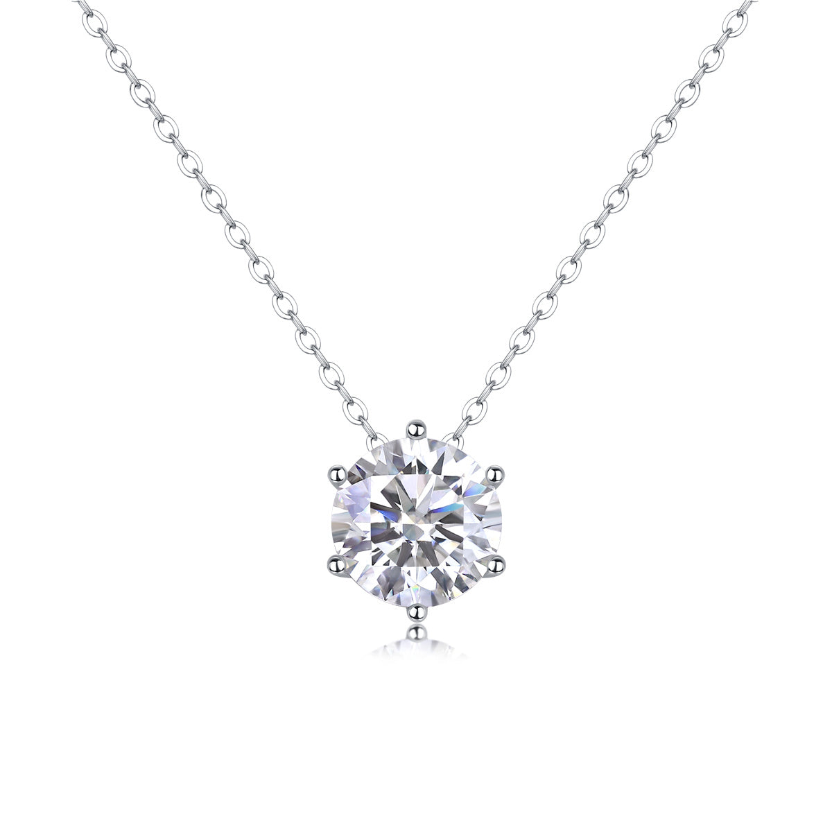 Afternoon Rose Moissanite Diamond Necklace