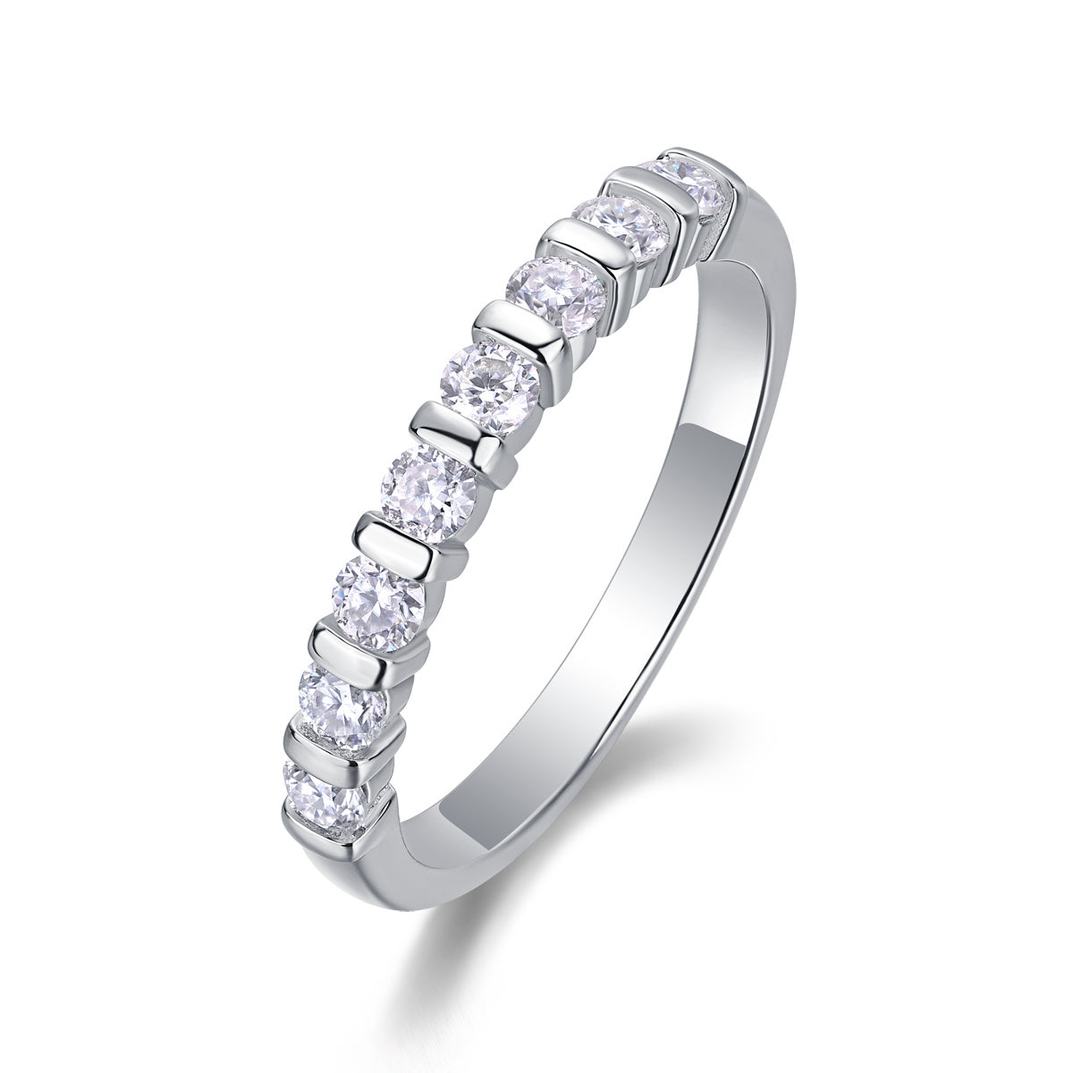 Aurelia Moissanite Diamond Silver Ring